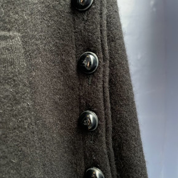 Sonia Rykiel wool & angora cardigan sweater with detachable fur collar - Picture 4 of 6